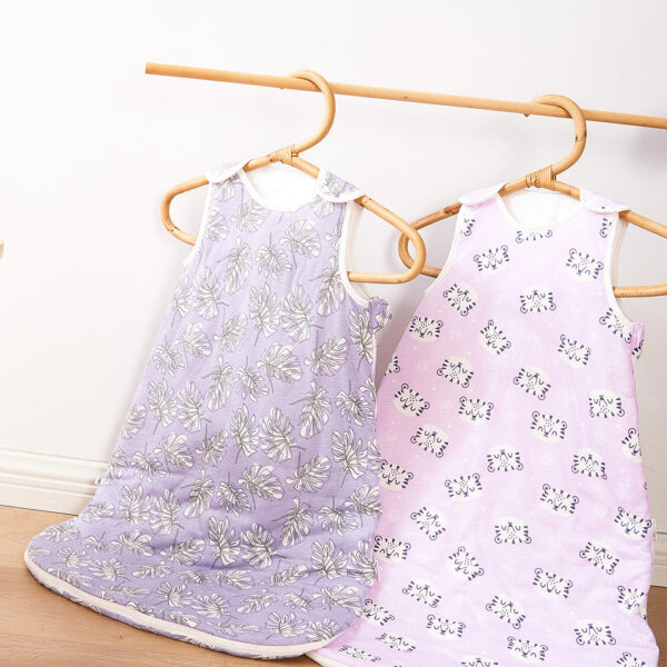 Elinfant Sleeveless Soft Newborn Baby Sleeping Bag Bamboo Cotton Warm Wearable Blanket Winter Print Vest Sleep Sack