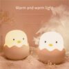 USB Touch LED Rechargeable Dimmable Cartoon Night Warm Brighess Adjustment Creative Eggshell Bedroom Ambient Light