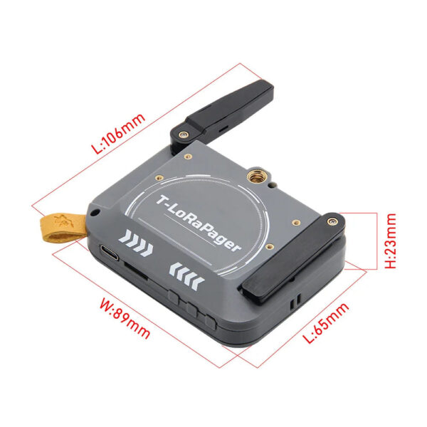 67d6db5eceffce4e LILYGO® T-LoRa Pager ESP32-S3 Handheld IoT Device, 2.33" Display, QWERTY Keyboard, GPS NFC/RFID, SX1262 LoRa Versions, Al Sensor