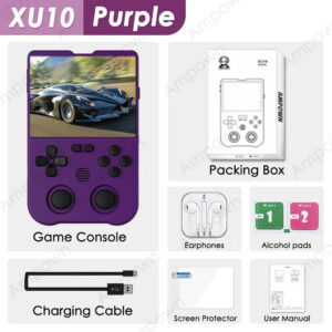 67e5c3e76c20432b Ampown XU10 Handheld 3.5" IPS Screen 3000mAh Battery Linux System Miyoo RG35XX Portable Video Game Console Kid Gift