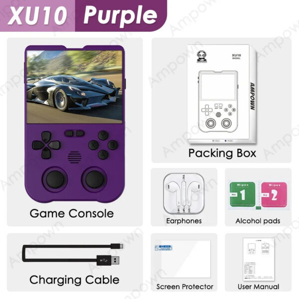 67e5c3e76c20432b Ampown XU10 Handheld 3.5" IPS Screen 3000mAh Battery Linux System Miyoo RG35XX Portable Video Game Console Kid Gift