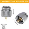 SAN LIKE 2pcs Camping Stove Adapter Butane Canister Adapter EN417 Lindal Valve Canister Shifter Propane Adapter Isobutane Fuel Canister with Exhaust Air Pressure Button