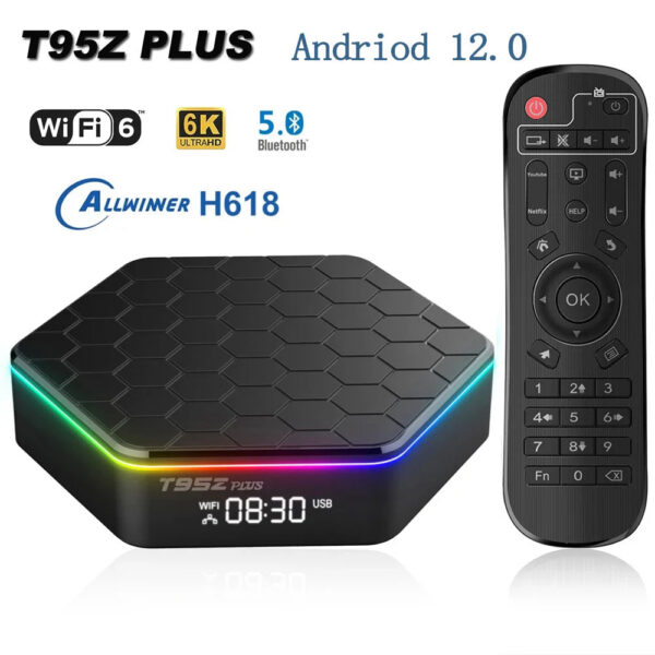 T95Z Plus Allwinner H618 Android 12.0  Wifi6 LAN 100M Dual Band 2.4G 5G BT5.0 RAM 2GB 4GB ROM 16GB 32GB 64GB 128GB Smart TV BOX