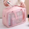 680dfabce30d6092 Women Portable Travel Wash Bag Female Transparent Waterproof Makeup Storage Pouch Large Capacity Cosmetic Organizer Beauty Case