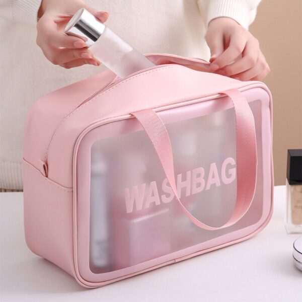 680dfabce30d6092 Women Portable Travel Wash Bag Female Transparent Waterproof Makeup Storage Pouch Large Capacity Cosmetic Organizer Beauty Case