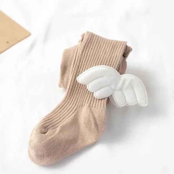 6810f772b0a81f5f Socks & Hosiery New Fashion Angel Wings Kids Stockings For Girls Autumn Spring Soft Cotton Baby Tights Knitted Toddler Children Pantyhose