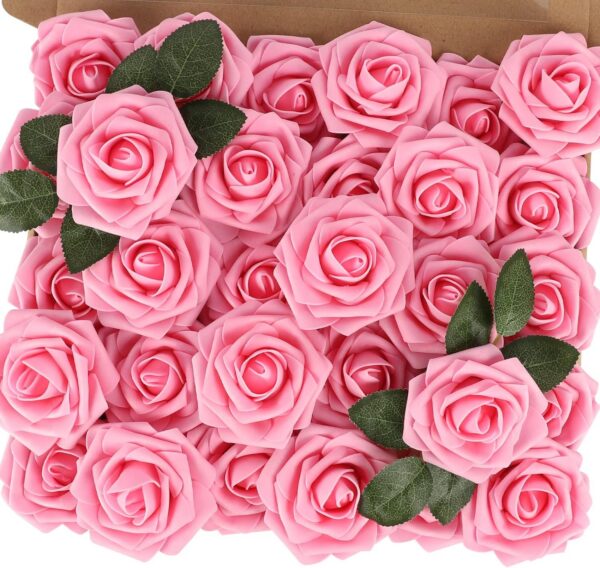 682292d583c6cb37 MACTING 30PCS Artificial Glitter Flowers, Black Fake Roses with Stem for Valentines Day Tree Ornaments Party Wreath Home Spring Indoor Decorations