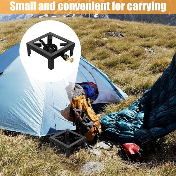 683065b1ad60e82e Youyijia Camping Burner Gas Burner Ring Gas Burner Stove Cast Iron LPG Portable Gas Cooker Outdoor Cooker Camping Stove 24.5 x 24.5 x 11 cm for Catering Restaurant Fishing