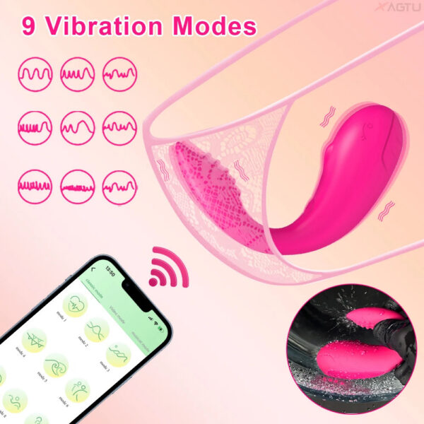 68329d7e651700ac APP Control Vibrating Love Egg Women Panties Vibrator Double Motors Vagina Clitoris Stimulator Interaction Sex Toy for Couples