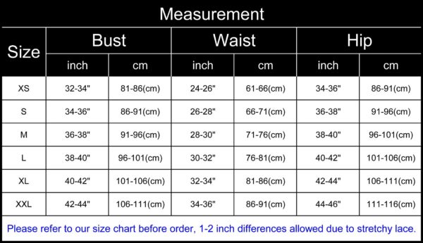 Anyou Womens Lingerie V-Neck Lace Bodysuit Mini Babydoll Featuring Plunging Eyelash Size XS-XXL