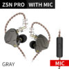 6855653528a90884 KZ ZSN PRO 1BA 1DD Hybrid Drive In Ear Earphones HIFI Metal Bass Earbud Sport Music Headset Replaceable