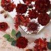 68654bfe11302469 Floweroyal Artificial Flowers Combo Dusty Blue Flowers Mix Silk Flowers Dahlia Roses with Stems for DIY Wedding Bridal Bouquets, Baby Shower, Floral Arrangement, Table Centerpieces, Home Decorations.
