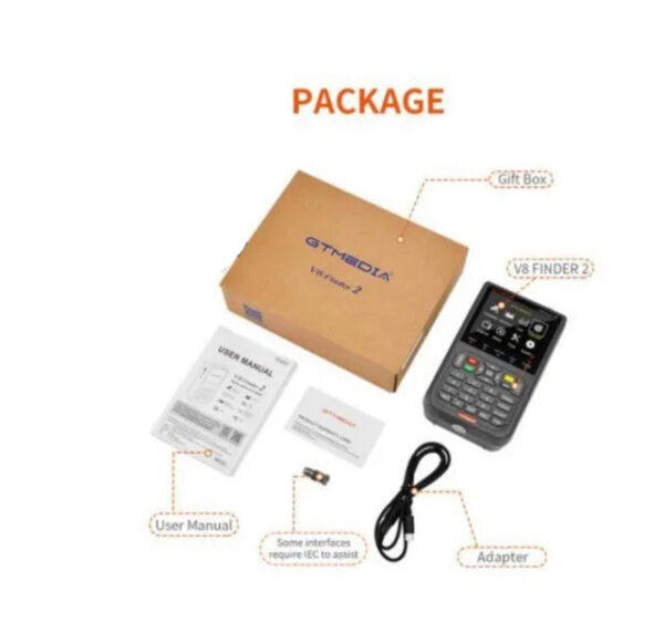 GTmedia 2 meter DVB-S2/S2X H.265 Meter Satellite Finder than V8 FINDER PRO vs satk ST-5150 ws-6933