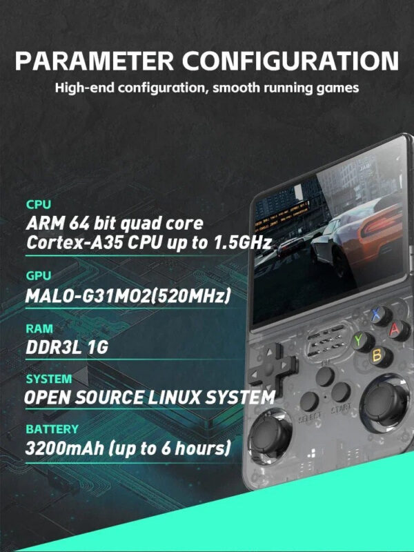 Data Frog R36S Handheld Linux System 3.5 Inch IPS Screen Retro Game Console HD Mini Portable Pocket Video Player