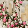 6885c6dbcaf86ab0 PARTY JOY 5pcs 41Ft Flower Garland Fake Rose Vine Artificial Flowers Hanging Rose Ivy Hanging Baskets Wedding Arch Garden Background Decor