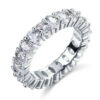 Elegant Promise Ring Sterling Sier Diamond cz Engagement Wedding Band Rings For Women Men Fine Jewelry Gift