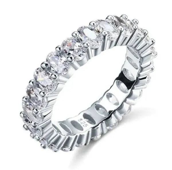 Elegant Promise Ring Sterling Sier Diamond cz Engagement Wedding Band Rings For Women Men Fine Jewelry Gift