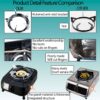 Single Burner Propane Stove with LPG CSA Hose 13000 BTU Single Propane Burner Smart Switch Protection for Children. Unique Body Integrated Design