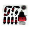 Universal Adjustable Fuel Pressure Regulator With Gauge+AN6 Fuel Line Hose+Fittings End Kit