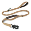 Reflective Shock Absorbing Pet Leashes with Car Seatbelt for Large Dogs Heavy Duty Tactical Bungee No Pull Dog Leash