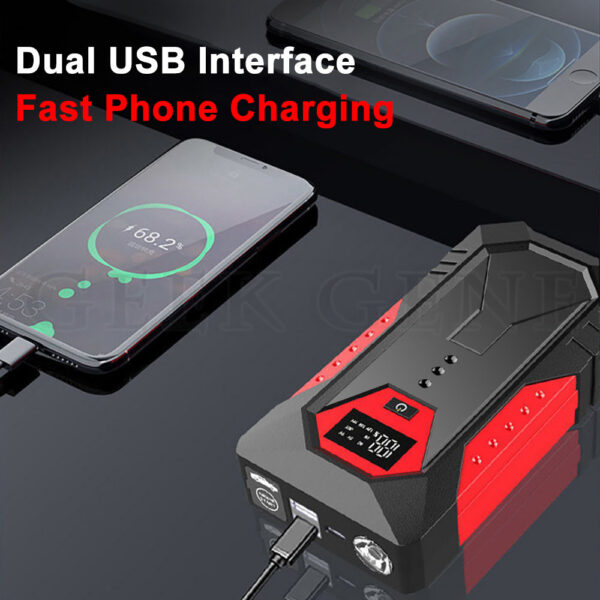 18000mAh Jump Starter Portable Power Bank Battery Booster 12V Car Starting Device for Petrol Diesel 6.0L/4.0L