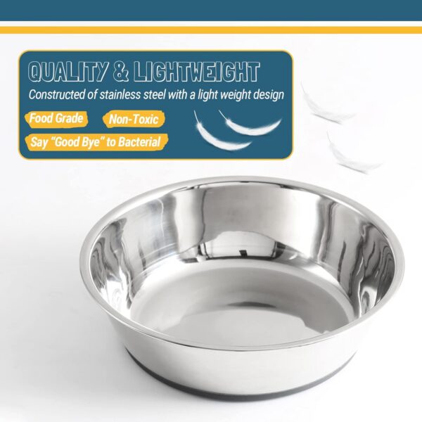 PEGGY11 Lightweight Stainless Steel Cat Bowls - 1.8 Cup, 2 Pack