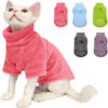 68cf10e1bcdb99af Turtleneck Sweater Coat Winter Warm Hairless Clothes Soft Fluff Pullover Shirt for Maine-Coon Cat Chihuahua Pet Clothing