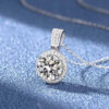 68dce093a2737919 NeeTim 2Carat Moissanite Necklace For Women 100% Sterling S Sier With White Gold Plated Lab Diamond Jewelry Wedding Pendant