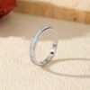 MODIAN Dazzling D Color Rectangle Moissanite Stackable Rings 925 Sterling Silver Eternity Band Rings For Women Fine Jewelry