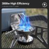 68e401964b782367 Odoland Portable Camping Stove 3800W Gas Stove Collapsible Backpacking Stove with Storage Bag for Indoor Outdoor Cooking Hiking and Picnic