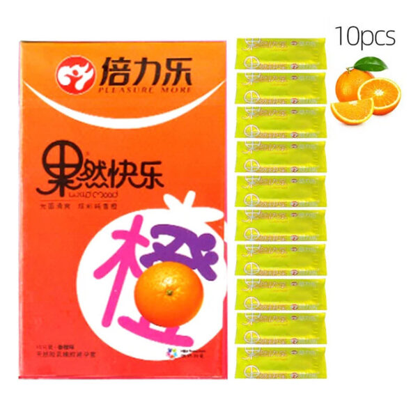 52mm Condoms Penis Sleeve Fruit Flavor 10 Pack Natural Latex Condoms Extra Lubricated Six Styles Adult Safer Sex Health Toys