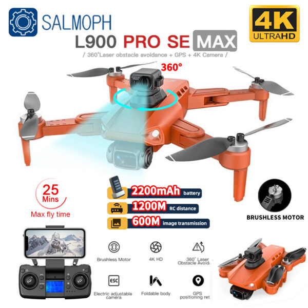 690248ecc8b08a18 L900 Pro SE MAX Drone 4K Professional With Camera 5G WIFI 360 Obstacle Avoidance FPV Brushless Motor RC Quadcopter Mini Dron