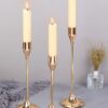 69159805a87c4ddf 3Pcs/Set European Style Metal Holders Fashion Wedding Table Candle Stand Exquisite Candlestick Christmas Tabl