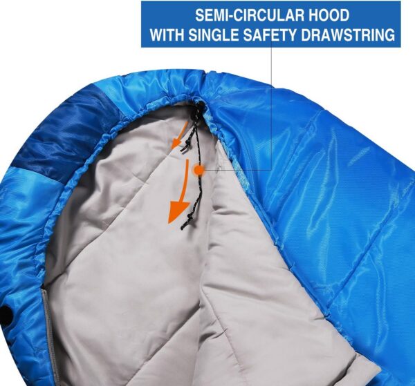REDCAMP Kids Sleeping Bag, 3-4 Season Childrens Sleeping Bags for Warm or Cold Weather, Ideal for Camping, Hiking, Backpacking, Traveling, Outdoors