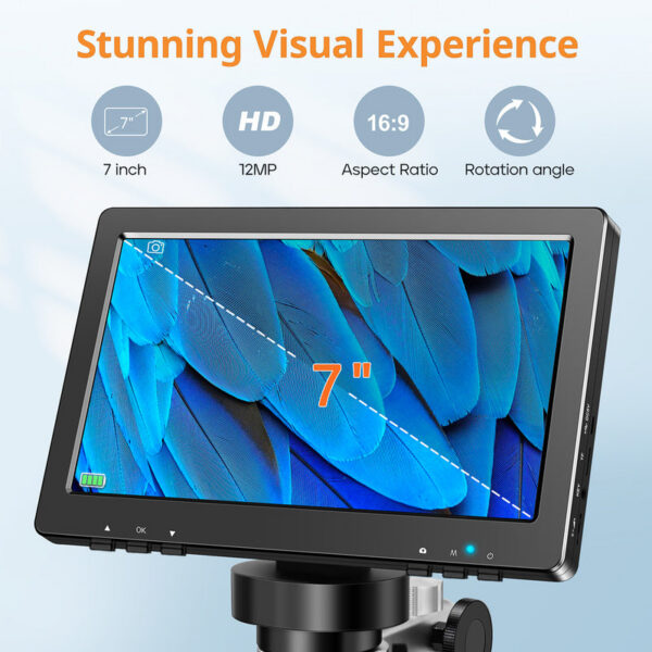 691bf921c93599dc Hayve 7‘’ Digital 1200X Zoom 12MP HD Electronic Microscopes Camera Magnifier for Soldering Phone Repair Microscope