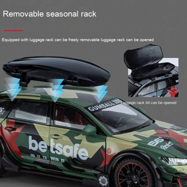 6920a89b659dba89 1:24 RS6 Racing Die-Cast Alloy Model Car - Stylish Collector's Item, Perfect Gift for Boyfriend, Display-worthy Collectible