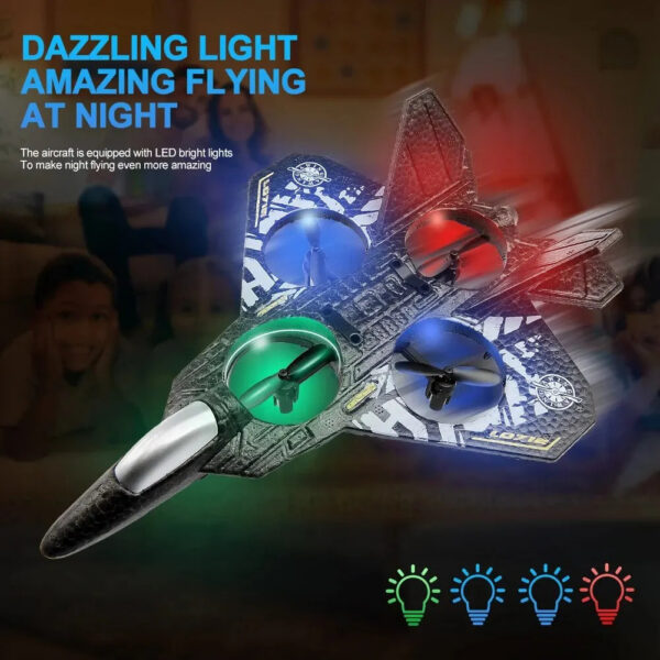 6920bca988c7797a L0712 RC Plane 2.4G Remote Control Aircraft Gravity Sensing Helicopter Glider with Light EPP Foam Fighters for Boys Children