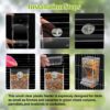 Rypet No Mess Automatic Bird Feeder Transparent Food Container Cage Acrylic Parrot Feeder Accessories for Small Birds Parrot Cockatoo Canary