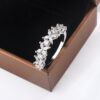 692a23136a344a16 Female Small Natural Diamond Stone Sterling Sier Engagement Ring Vintage Wedding Rings for Women