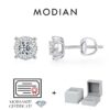 MODIAN D Color Moissanite Stud Earrings Round Cut Lab Created Diamond 925 Sterling Silver Silver Bridal Jewelry For Women Gifts
