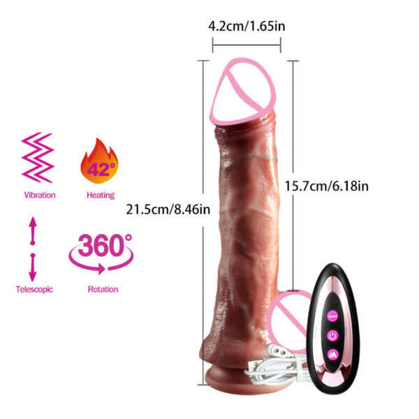 6938dd4850e12a51 Thrusting Realistic Dildo Vibrator Anal Plug With Vibration Telescc Female For Suction Cup Masturbation Sexhine Sex Toys