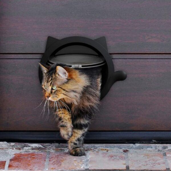 694ad66dd0eafb70 Door with 4 Way Locking for Interior & Exterior Doors Wall/Hidden Cat Litter Box Pet Lockable Safe Flap