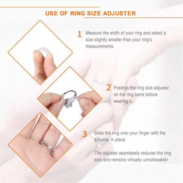694da8648f4734e2 Ottemax Size Adjuster Loose Rings, 20 Pack 6 Sizes Different Band Widths, Invisible Ring Guards for Women and Men