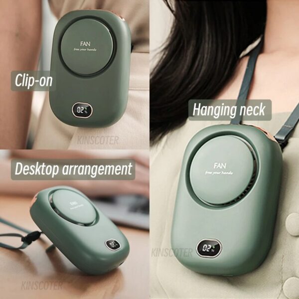 New Mini Portable Rechargeable Bladeless Turbo Ultra Quiet Student Hand Held Fan Outdoor Sports Travel