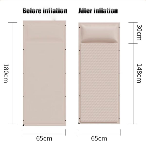 69593a1142ee4ca2 Car Air Mattress Foldable for Mercedes Benz GLC Coupé C253 C254 2016-2025, Back Seat Camping Bed Breathable Airbed Auto-Inflation Without Air Pump SUV,Beige Single