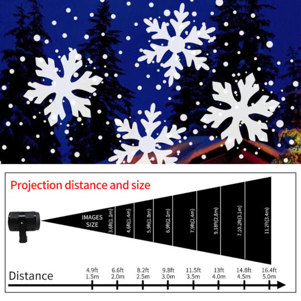 6967c9fe4bcbb63e LED USB Snowflake Projector Holiday Lights Christmas Projection Outdoor Lamp Snow Spotlight for New Year Party