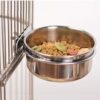 69731ac2e960e68b Pet Feeder Water,10oz 20oz 30oz Bird Hamster Small Animal Cup with Holder,Stainless Steel 10oz Cage Coop Hook Cup for Small Animal Cage Bowl (10oz Stainless Steel Bowl)