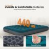 Single Size Camping Air Mattress with Built in Foot Pump, Inflatable Bed Blow Up Mattress Sleeping Pad