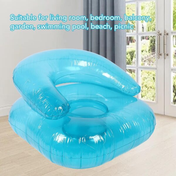 699212a937ebb433 Portable Air Sofa, Ergonomic Inflatable Couch, PVC Transparent Camping Air Lounger Mattress for Adults Backyard Beach Traveling Picnics, Music Festivals, Outdoor Garden