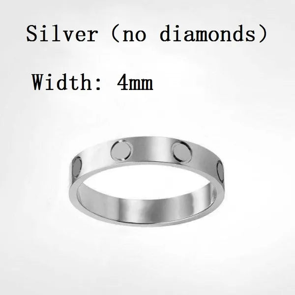6994fea5ec23ad15 Designer Rings Women Love Gold for Men Diamond Moissanite Sterling Ring Sier Jewelry Screw Couple G34a#
